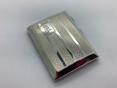 Lot 47 - A Hallmarked Silver Cigarette Case, HL Brown,...