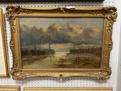 Lot 1539 - XIX Century School, Twin Harbour Scene with...
