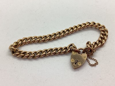 Lot 103 - A Vintage Hollow Curb Link Bracelet, links...