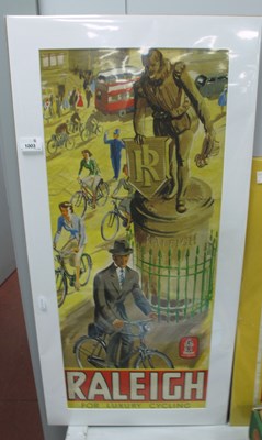 Lot 1003 - Advertising: Raleigh for Luxury Cycling,...