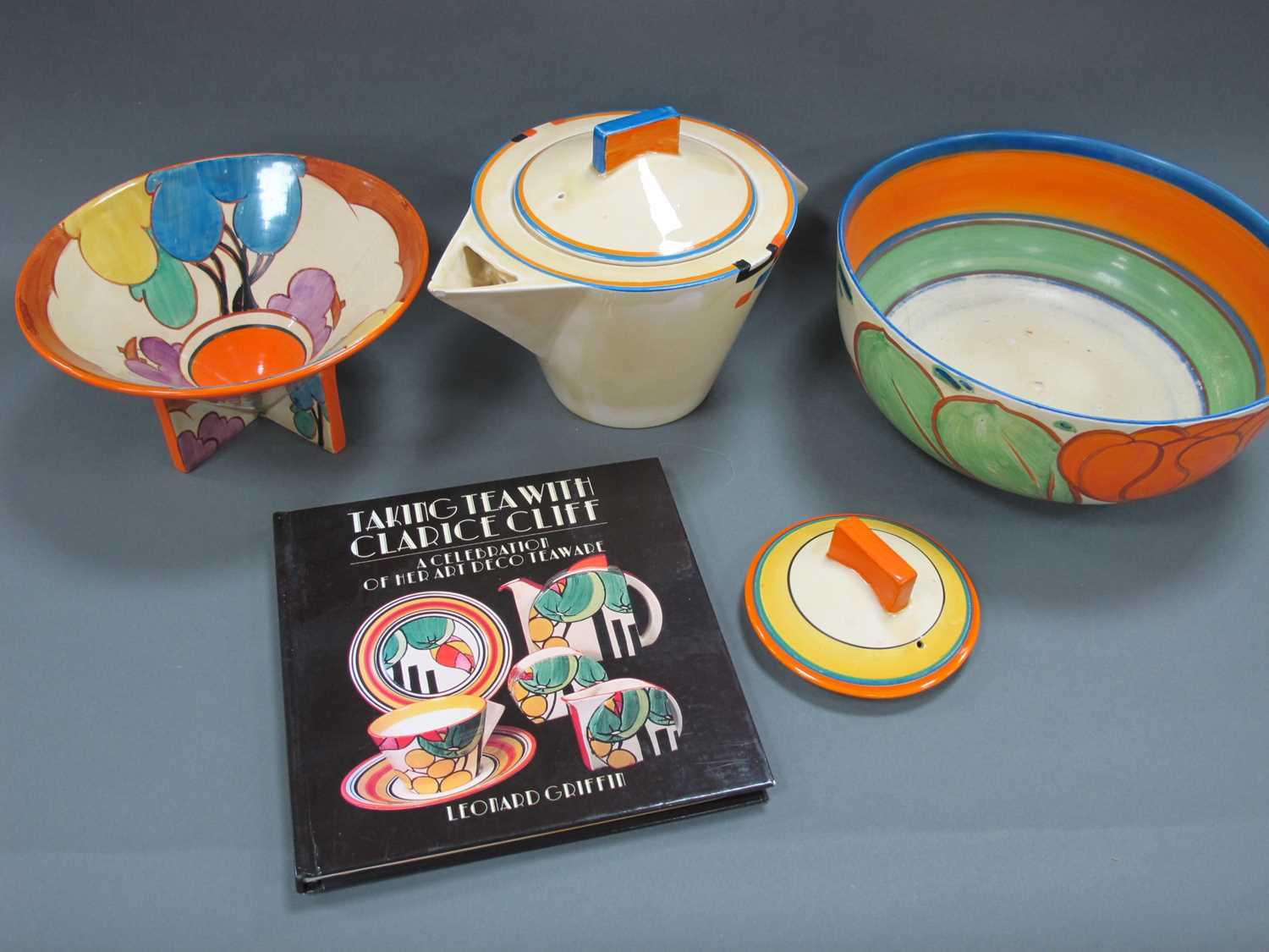 Lot 1024 - A Clarice Cliff 'Bizarre' Conical Bowl,...