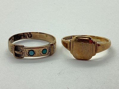 Lot 80 - A Small Rectangular Panel Signet Ring, the...