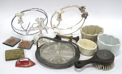 Lot 1301 - Three stoneware jelly moulds one stamped...