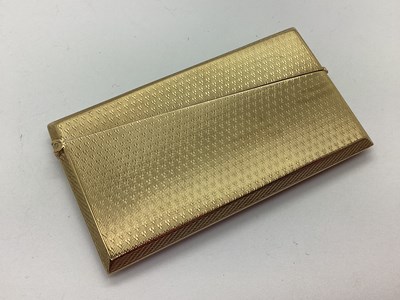 Lot 237 - A 1920's 9ct Gold Card Case, B&S, Birmingham...