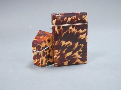 Lot 1180 - A Mid XIX Century Tortoiseshell Card Case, of...