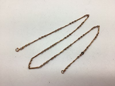 Lot 97 - A Rose Coloured Fancy Link Chain,...