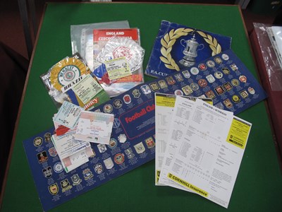 Lot 506 - England Homes 1977-88 - A programme, ticket...