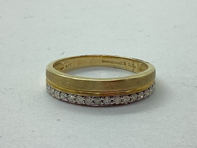 Lot 57 - A Modern Gent's 9ct Gold Diamond Set Ring, the...