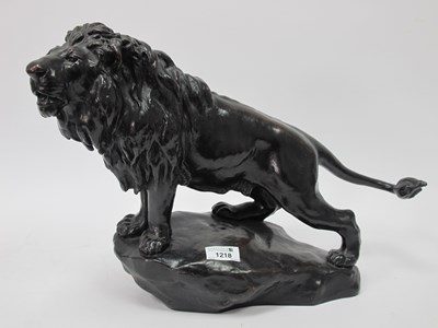 Lot 1218 - An Early XX Century Bronzed Model of a Lion...