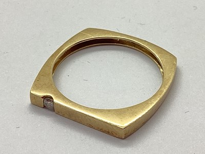 Lot 55 - A Geometric Style Ring, rectangular in shape...