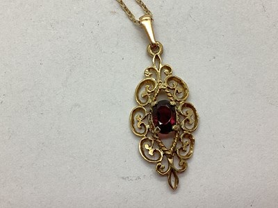 Lot 92 - A 9ct Gold Decorative Openwork Pendant, the...