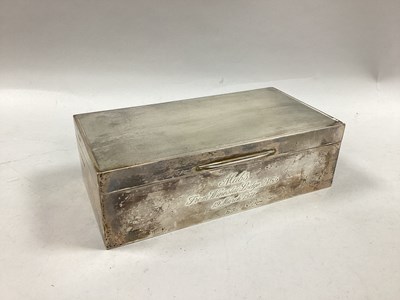 Lot 14 - A Hallmarked Silver Cigarette Box, Birmingham...