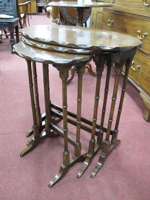 Lot 1585 - A XX Century Mahogany Nest of Tables, with...