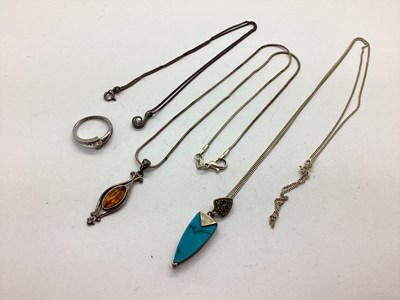 Lot 177 - An Amber Coloured Openwork Pendant, of...