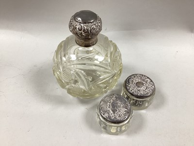 Lot 25 - A Hallmarked Silver Mounted Cut Glass Dressing...