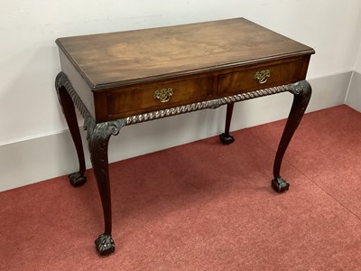 Lot 1566 - XX Century Mahogany Side Table, with moulded...