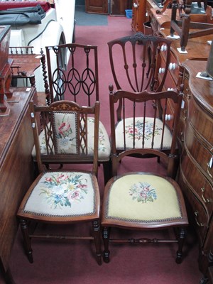 Lot 1538 - Three Early XX Century Mahogany Nursing Chairs;...