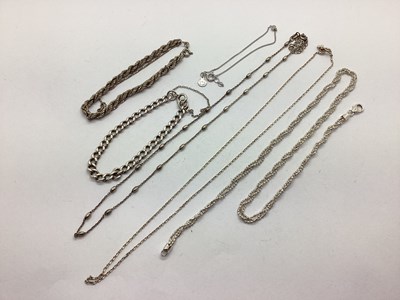 Lot 110 - A Hallmarked Silver Curb Link Bracelet,...