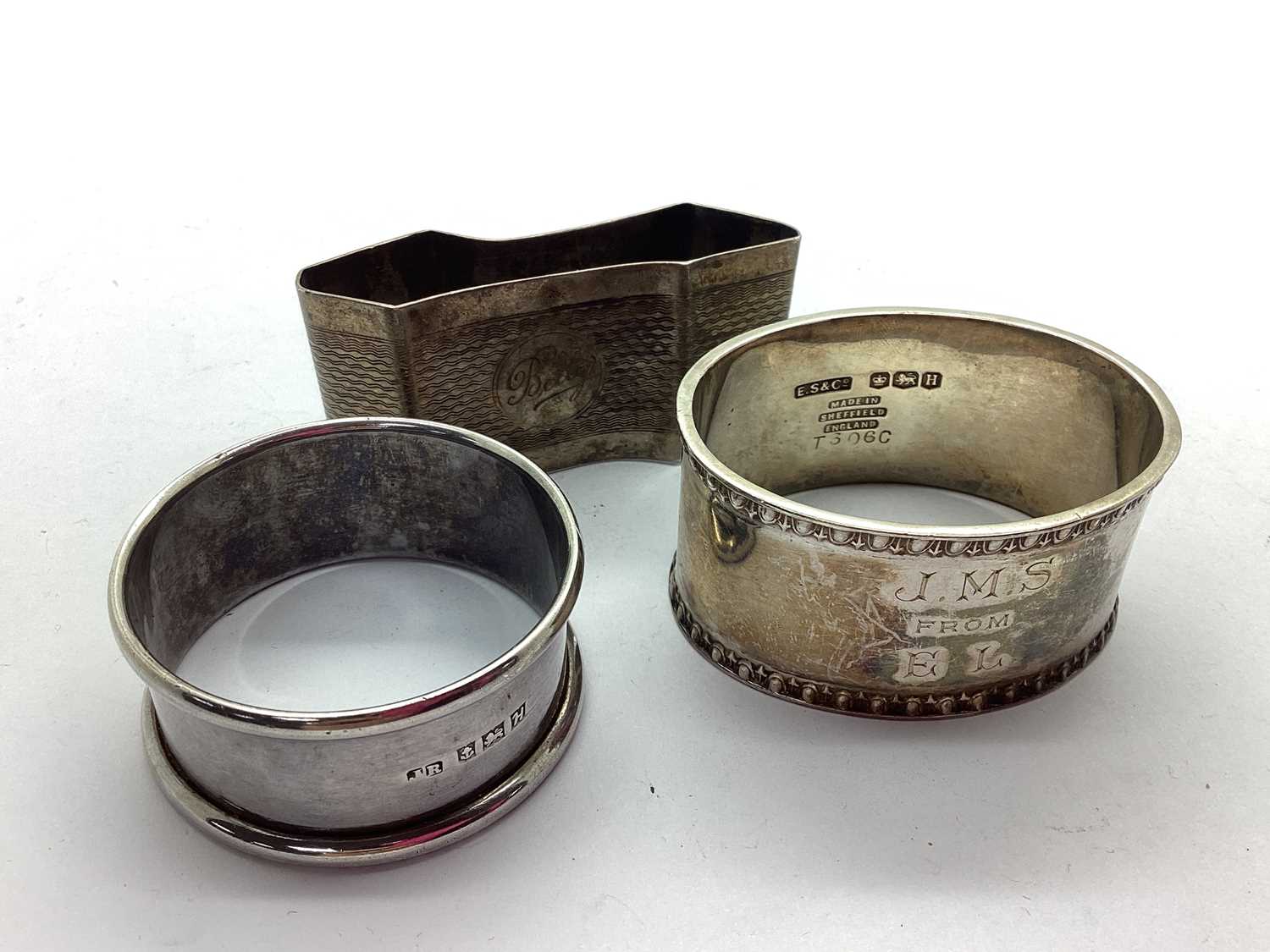 Lot 15 - A Hallmarked Silver Napkin Ring, with...