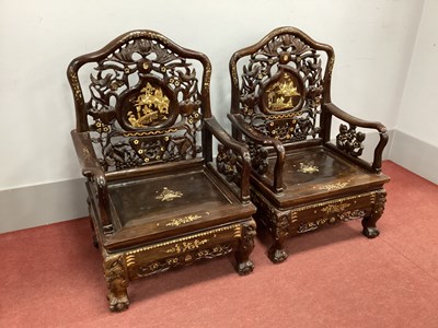 Lot 1577 - A Pair of Mid/Late XX Century Chinese Hardwood...