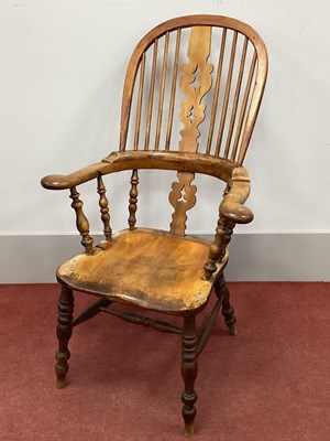 Lot 1580 - A XIX Century Ash and Elm Windsor Chair, with...
