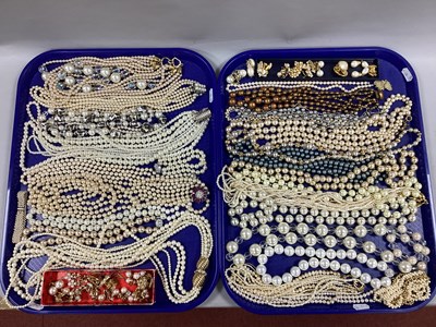 Lot 235 - A Collection of Imitation Pearl Bead Necklaces...