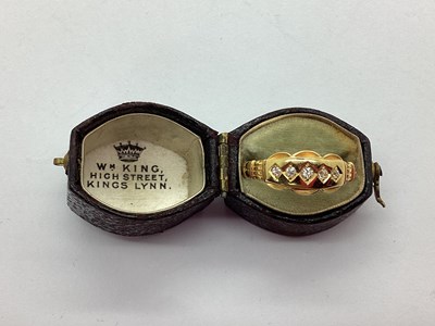 Lot 61 - An Antique 18ct Gold Five Stone Diamond Ring,...