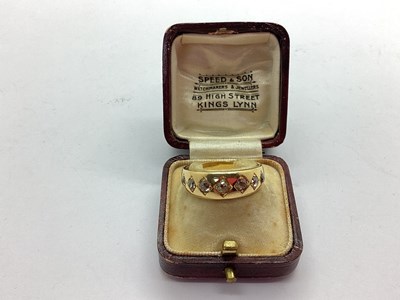 Lot 60 - An 18ct Gold Seven Stone Diamond Band, the old...