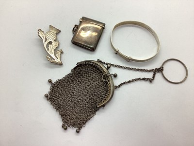 Lot 149 - A Hallmarked Silver Miniature Vesta Case, of...