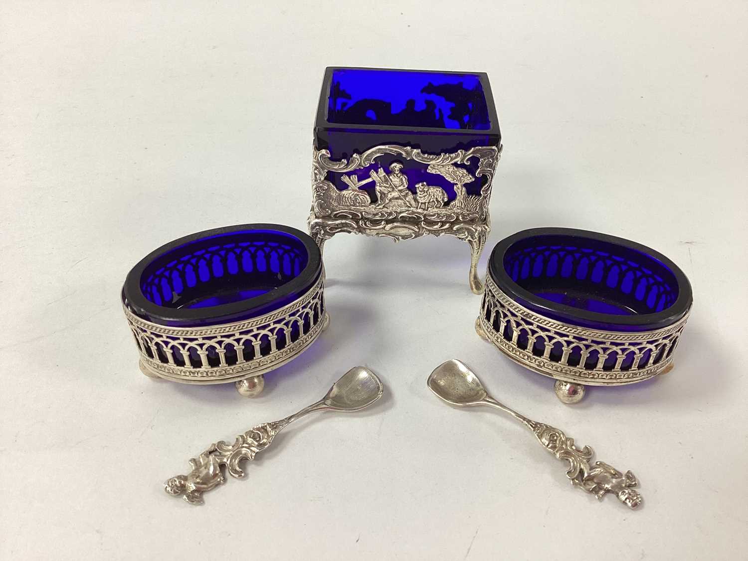 Lot 35 - Wilhelm T Binder; A Pair of German Salts, each...