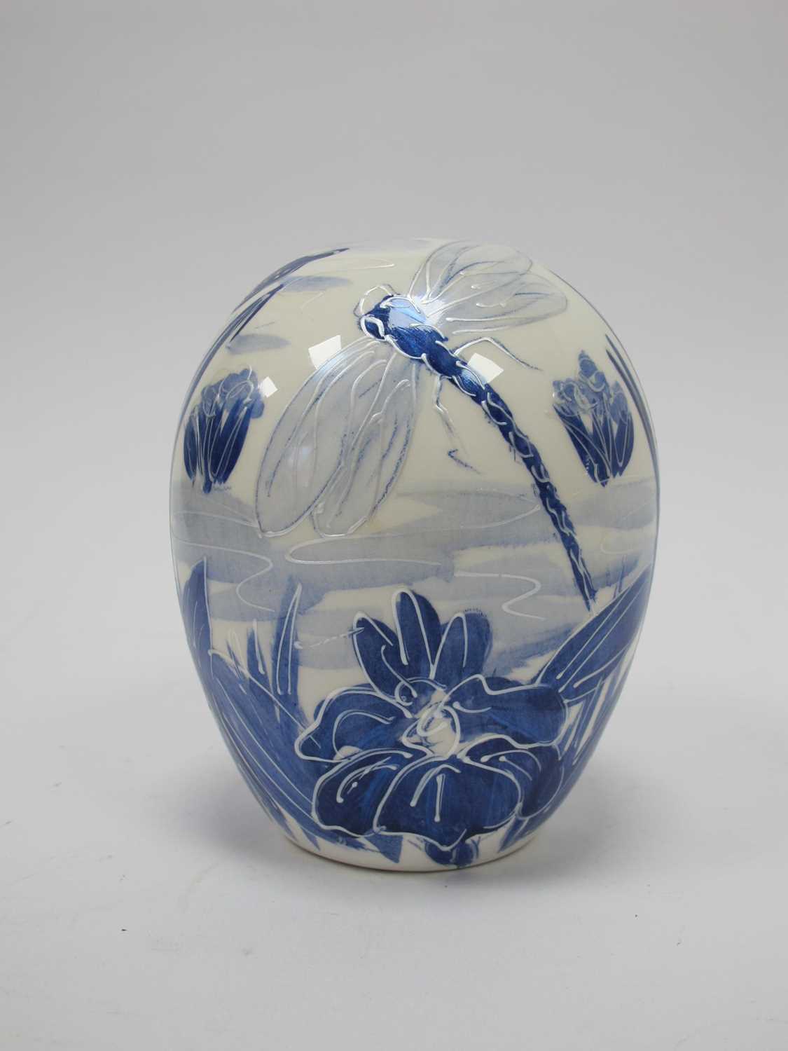 Lot 1145 - An Anita Harris 'Dragonfly' Vase, in a blue...