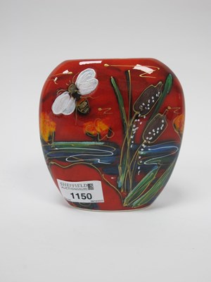 Lot 1150 - An Anita Harris 'Beebrook' Vase, purse shape,...