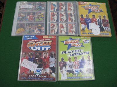 Lot 595 - Five Football Card Binders Shoot Out 2005-06...