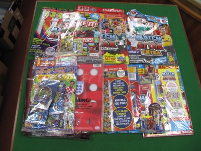 Lot 593 - Nine Football Card/Sticker Album Starter Packs...