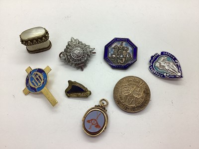 Lot 292 - An Antique Gilt Metal Swivel Fob Pendant,...