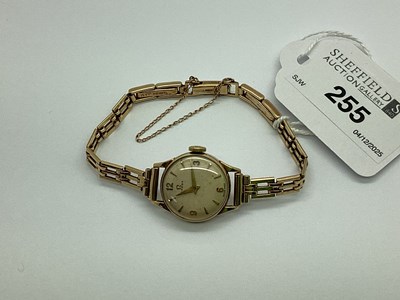Lot 255 - Omega; A 9ct Gold Cased Ladies Wristwatch, the...