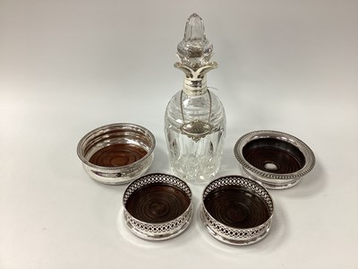 Lot 44 - An Art Deco Hallmarked Silver Mounted Four...