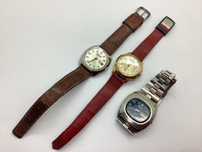 Lot 300 - A Vintage Gold Plated Chronograph Gent's...