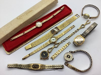 Lot 283 - Helvetia; A 9ct Gold Cased Ladies Wristwatch,...