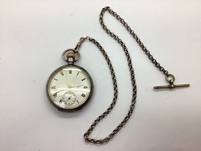 Lot 305 - A Hallmarked Silver Cased Openface Pocket...