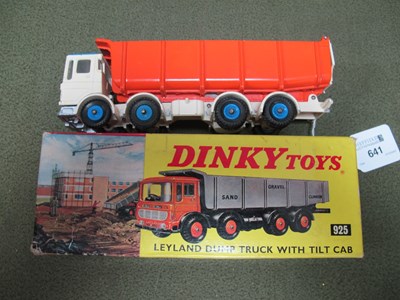 Lot 641 - Dinky No 925 Leyland Dump Truck with Tilt Cab,...