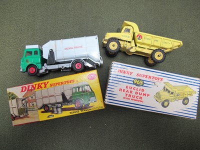 Lot 636 - Two Original Dinky Lorries No 978 Refuse Wagon,...