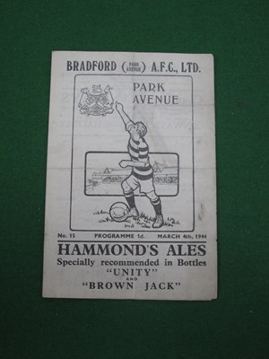 Lot 742 - 1943-4 Bradford Park Avenue v Sheffield...