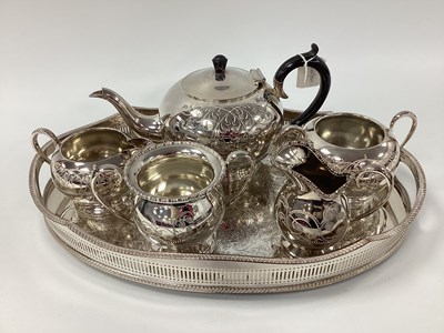 Lot 282 - A Decorative CIVIC Plated Three Piece Tea Set,...