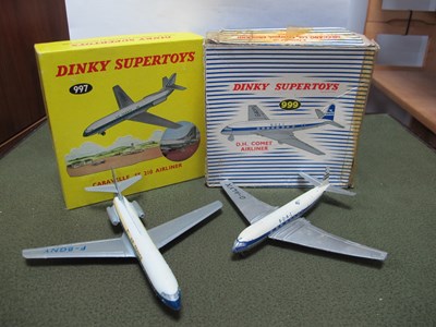 Lot 639 - Two Original Dinky Aircraft No 997 Carvelle...