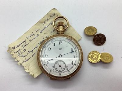 Lot 302 - The Waterbury Watch Co; An American Gold...
