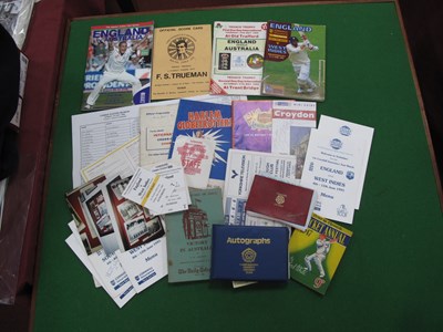 Lot 492 - Cricket Autographs - Sarfraz, Laker, Clive...