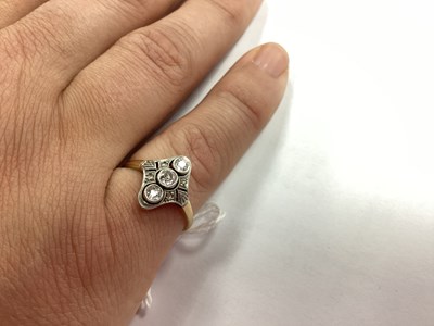 Lot 69 - An Antique Style Three Stone Diamond Ring, the...