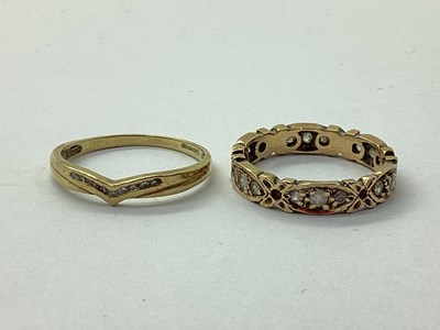 Lot 76 - A Modern Dainty 9ct Gold Wishbone Style Ring,...