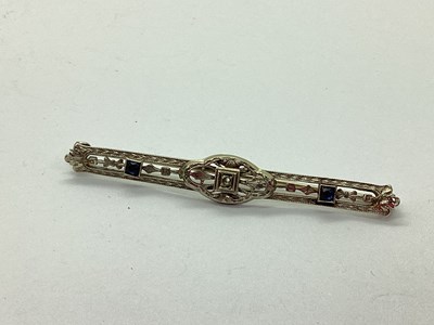 Lot 121 - Ostby Barton; A Dainty American Bar Brooch, of...